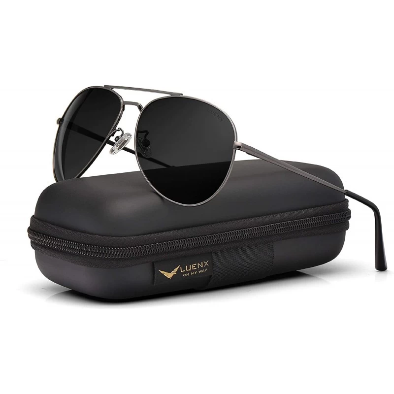 Aviator Sunglasses Polarized for Men Women LUENX-UV400 Protection with ...