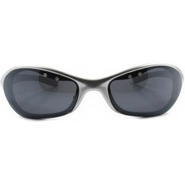 Sport Outdoor Athletic Baseball Around Rectangle Sport Sunglasses - Silver - CK18ECDY9I5 $10.92