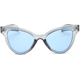 Aviator Cat Eye Sunglasses - Neutral Retro Heart Frame UV400 Eyewear Fashion Sunglasses (Blue) - Blue - CH18E4SZ533 $6.97