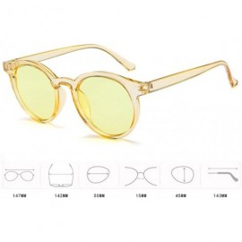 Round MOD-Style Cat Eye Round Frame Sunglasses A Variety of Color Design - S06 - CW189OL2ORD $22.63