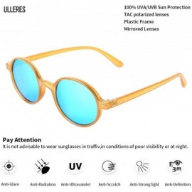 Square Women Sunglasses Women Man's Polarized Driving Retro Fashion Mirrored Lens UV Protection Sunglasses - Yellow - CS18QIR...