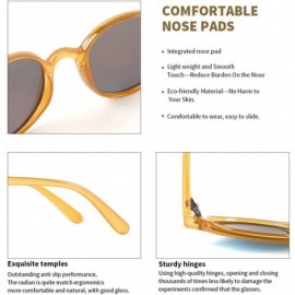 Square Women Sunglasses Women Man's Polarized Driving Retro Fashion Mirrored Lens UV Protection Sunglasses - Yellow - CS18QIR...