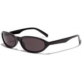 Oval Ultra light Oval Small Frame Sunglasses Brand Designer Fashion Lady Shaded Sunglasses UV400 - Black - C318UK57QAS $9.72