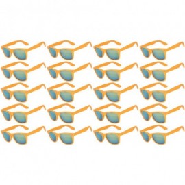 Goggle Wholesale set of 20 Pairs Mirrored Reflective Colored Lens Sunglasses Matte - 20_pack_orange_mirr - CJ12O86UFKQ $44.06