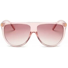 Round Retro big box sunglasses unisex trend round face sunglasses Siamese sunglasses - Pink - CT18RLSYY0U $12.90