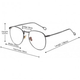 Round Men Women Nearsighted Glasses Anti-radiation Computer Simple Glasses - Silver - CV1978HEX8O $20.20