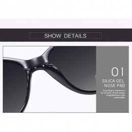 Square Polarized Sunglasses Glasses Gradient Feminino - C1black - CD18A7CETZ2 $12.95