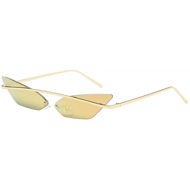 Rectangular Women Man Fashion Vintage Sunglasses-Irregular Shape Eyewear Retro Unisex - C - C518Q4U5UH2 $8.81