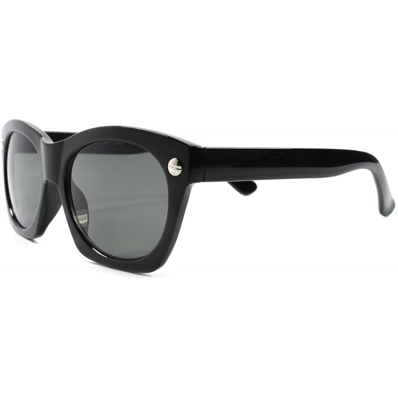 Oversized Vintage Retro Fashion 80s Mens Womens Large Oversized Square Sunglasses - Black - C11892EMGM0 $15.34