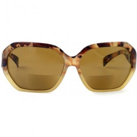 Oversized 644SB Designer Bi-Focal Reading Sunglasses - Honey - CR11HIP9TNL $8.29