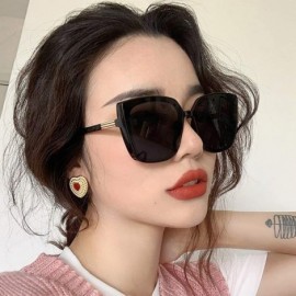 Cat Eye Cat Eye Sunglasses for Women Oversized Irregular Fashion Vintage Design UV400 Protection - CS196CMUIZG $12.06