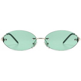 Oval 2020 fashion retro oval sunglasses trend narrow small unisex brand designer punk sunglasses 88212 - Green - C6190E4T47K ...