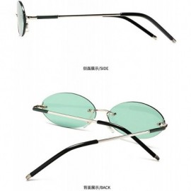 Oval 2020 fashion retro oval sunglasses trend narrow small unisex brand designer punk sunglasses 88212 - Green - C6190E4T47K ...