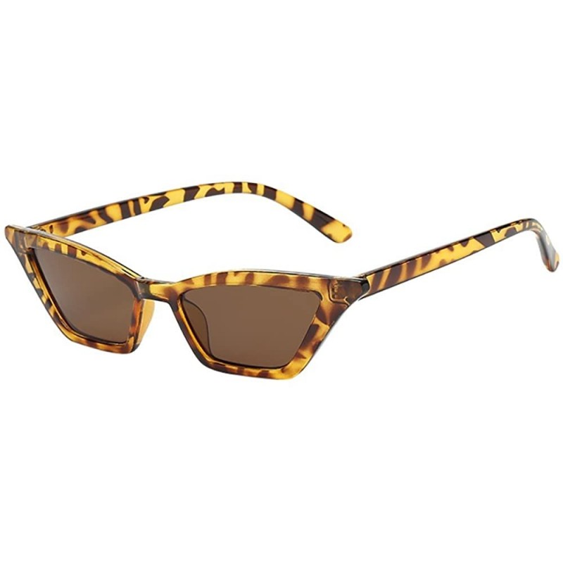 Square Unisex Fashion Eyewear Unique Sunglasses Cat Eye Vintage Glasses - Multicolor B - CT1970H7X60 $10.99