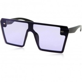 Oversized Modern Oversize Color Tone Square Sunglasses - Purple - CA18LG0QME0 $9.95