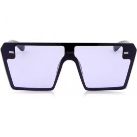 Oversized Modern Oversize Color Tone Square Sunglasses - Purple - CA18LG0QME0 $9.95