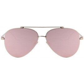 Goggle Women UV400 Sunglass Men Ultralight Flat Coating Mirror Lens Sunglasses - Pink - CD17YZSWLWQ $14.63