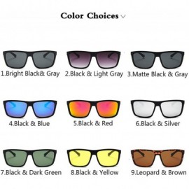 Square Men Rectangle Sunglasses Square Driving Sun Glasses Mirror Shades Eyewear Oculos De Sol UV400 Gafas - CO197A2Z63O $22.38