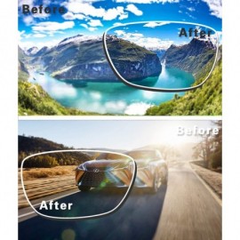 Rectangular Polarized Sunglasses For Men Women-Vintage Men Women Sunglasses Metal Frame Ultra Light GD8001 - Yellow - CV18H36...