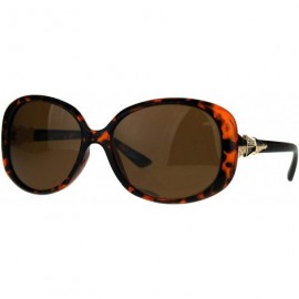 Butterfly Antiglare Polarized Lens Butterfly Diva Designer Fashion Sunglasses - Tortoise Brown - CW1885H9ST2 $14.53