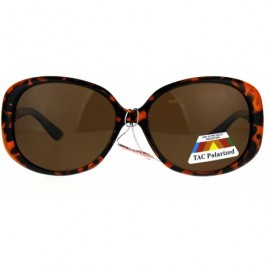 Butterfly Antiglare Polarized Lens Butterfly Diva Designer Fashion Sunglasses - Tortoise Brown - CW1885H9ST2 $14.53