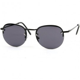 Round Classic Round Aviator Sunglasses P2171 - Black-smoke Lens - CE123HUS2ER $13.52