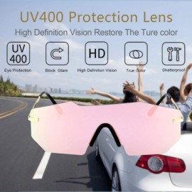 Sport Polarized Sunglasses for Men and Women- One-Piece Mirrored Lens UV400 - Pink - CC193A4MNII $13.80