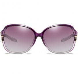 Sport Womens Classic Chic Oversized 400UV Sunglasses Shades UV Protection - Purple - CD18234AL73 $14.02