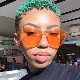 Round Unisex Fashion Candy Colors Round Outdoor Sunglasses Sunglasses - Light Orange - C6199OX3M6N $11.35