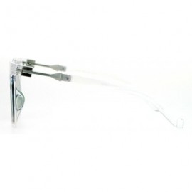 Cat Eye Womens Trendy Runway 80's Thick Plastic Cat Eye Sunglasses - Clear Green - CC120IUQUPR $9.56