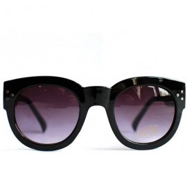 Butterfly Womens Oversized Big Lens Black Brown Shade Thick Frame Sunglasses - Black-a - CR12HXDN7IP $16.75