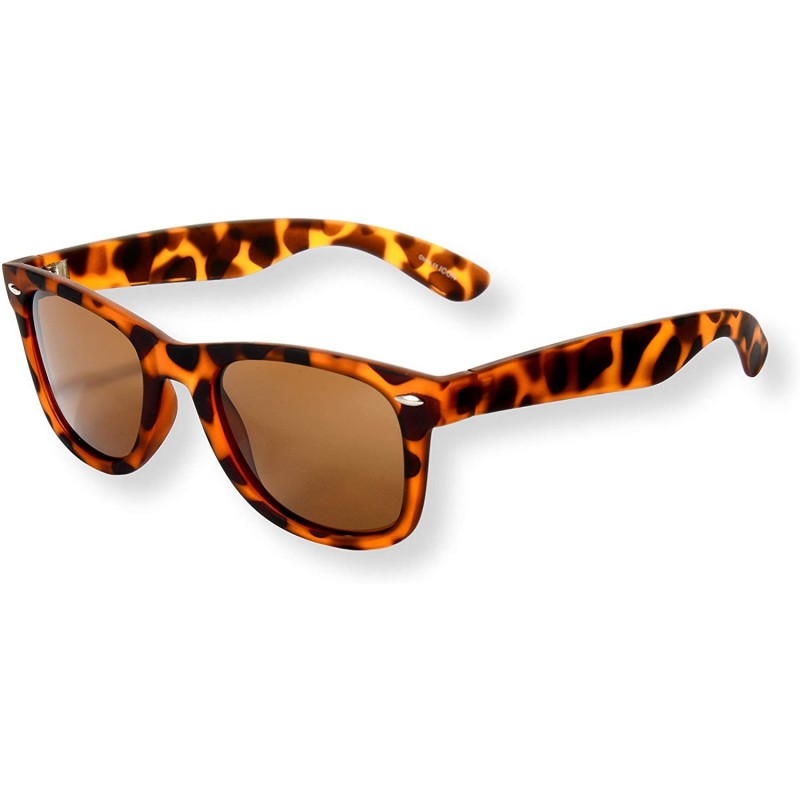 Sport Unisex Iconic RUBBERIZED UNISEX SQUARE POLARIZED SUNGLASSES (ICON) - Tortoise - C1186EI2UAD $13.50