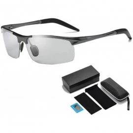 Square Seek Fish Chameleon Glasses Brainart Men's Photochromic Sunglasses - Black - CC198R8OYNR $13.07