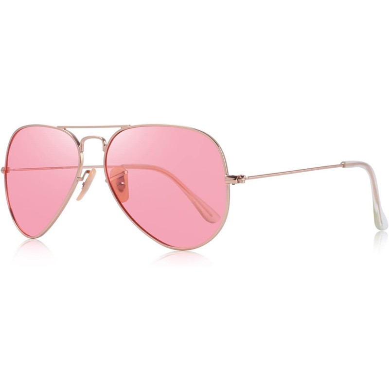 Aviator Classic Pilot Polarized Sunglasses for Men/Women58mm O8025 - Pink - C618H39ZHH5 $14.28