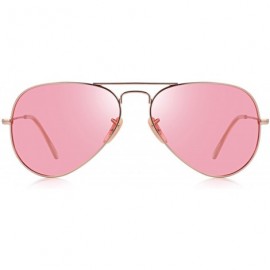 Aviator Classic Pilot Polarized Sunglasses for Men/Women58mm O8025 - Pink - C618H39ZHH5 $14.28