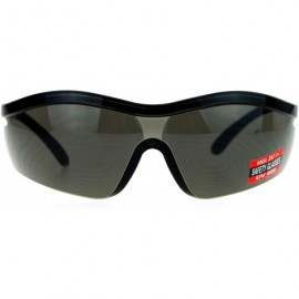 Wrap Black Lens Adjustable Arm UV Protection Rimless Warp Safety Glasses - Black - C0128UNM9DB $14.44