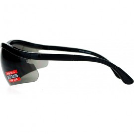 Wrap Black Lens Adjustable Arm UV Protection Rimless Warp Safety Glasses - Black - C0128UNM9DB $14.44