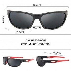 Sport Polarized Sports Sunglasses for Men Women Driving Fishing Cycling Running UV Protection - C118D5XLIO2 $18.36