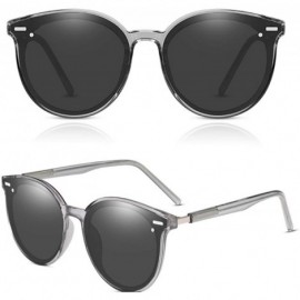 Oversized Classic Vintage Retro Polarized Oversized Keyhole Round Mirrored Lens Sunglasses for Women Men - CS18SEC5DAD $11.30