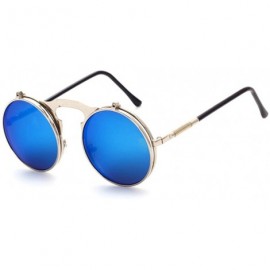 Round Vintage punk Round Metal Sunglass Mens Womens - C4 - CR18D90M5K5 $8.87