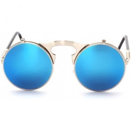 Round Vintage punk Round Metal Sunglass Mens Womens - C4 - CR18D90M5K5 $8.87