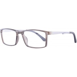 Rectangular TR90 Frame Men's Blue Light Blocking Computer Reading Glasses-LH89 - C2-transparent Grey - CH18KNQ5375 $37.97