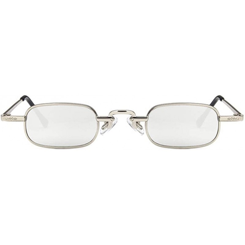 Unisex Sunglasses Fashion Silver White Drive Holiday Rectangle Non ...