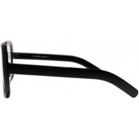 Square Classic Retro Hip Hop Style Clear Lens Eye Glasses - Black - CH18W8DKTQC $9.13