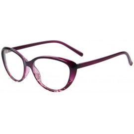 Goggle Women Fashion UA400 Cat's Eye Glasses Cat Eye Clear Glasses - Purple - CW17YWQK6Q6 $12.21