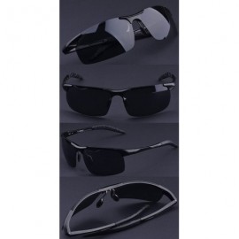 Goggle Sports Goggles Driving Glasses Polarized Sunglasses Unbreakable Metal Frame - Black - CH17XWM822H $19.37