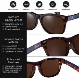 Shield Classic Square 100% UV Polarized Adult Unisex Designer Sunglasses - Matte Tortoise/ Brown Polarized - CF18KAAW39Y $19.99