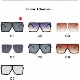 Oversized Plastic Oversized Women Sunglasses Square Brand Designer Big Frame Female UV400 Sun Glasses Oculos Masculino - CB19...