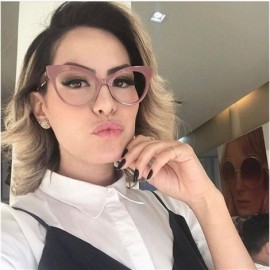 Cat Eye Sexy Cat Eye Optical Glasses Frame Women Brand Designer Spectacles Eyeglasses - Pink - CW1885NCE4N $12.08