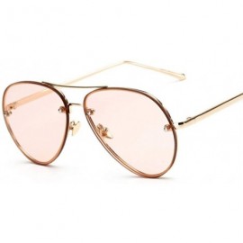 Aviator Luxury Sunglasses Women Brand Designer Female Rose Gold Famous Mirror Sun 1 - 3 - CT18XE09302 $12.10